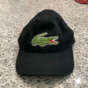 Lacoste black adjustable baseball hat